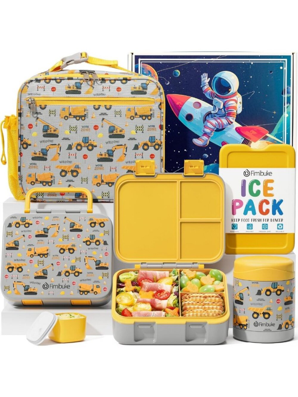 Insulated Bento Lunch Box for Kids & Toddlers with 12oz Food Jar - Perfect for